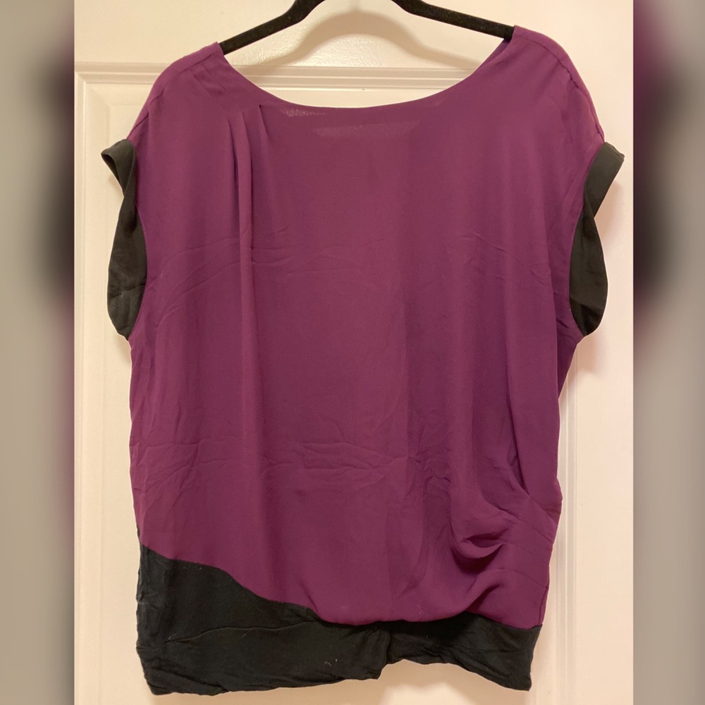 Purple short sleeve shirt